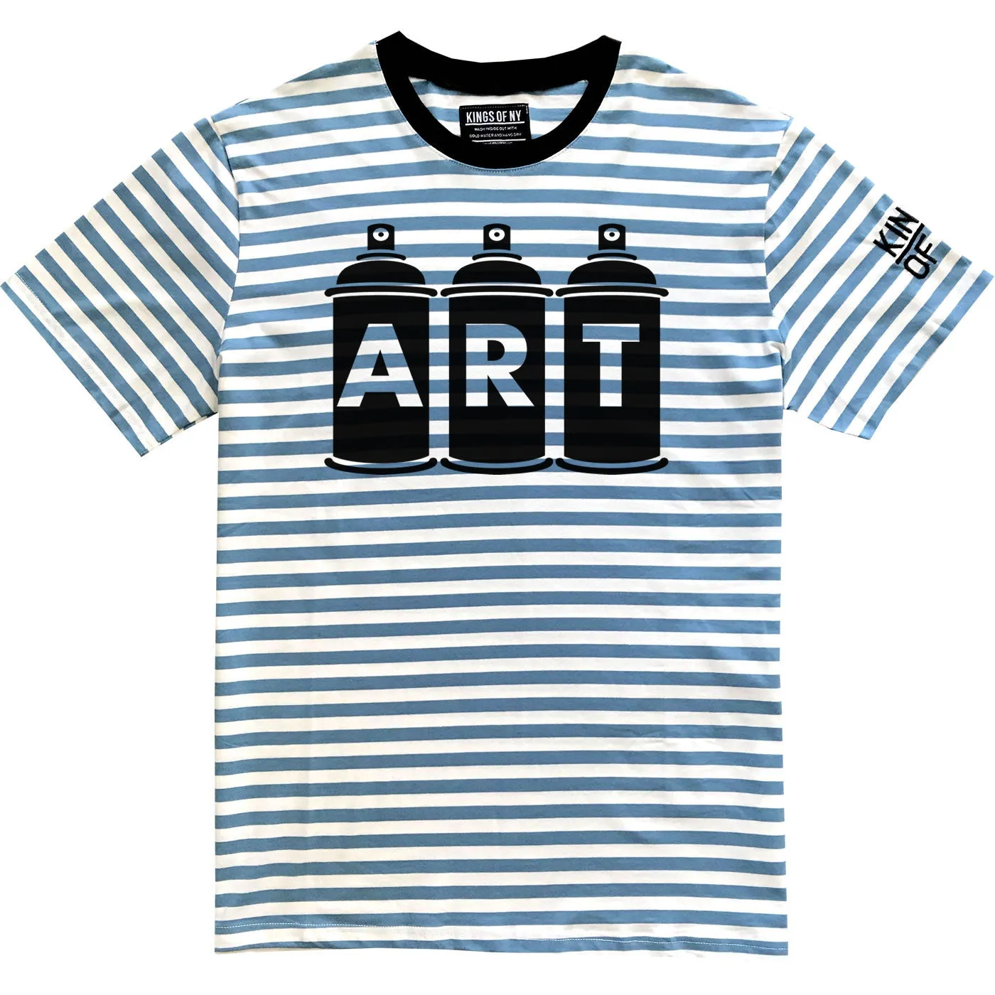 Art Spray Can Graffiti Striped T-Shirt