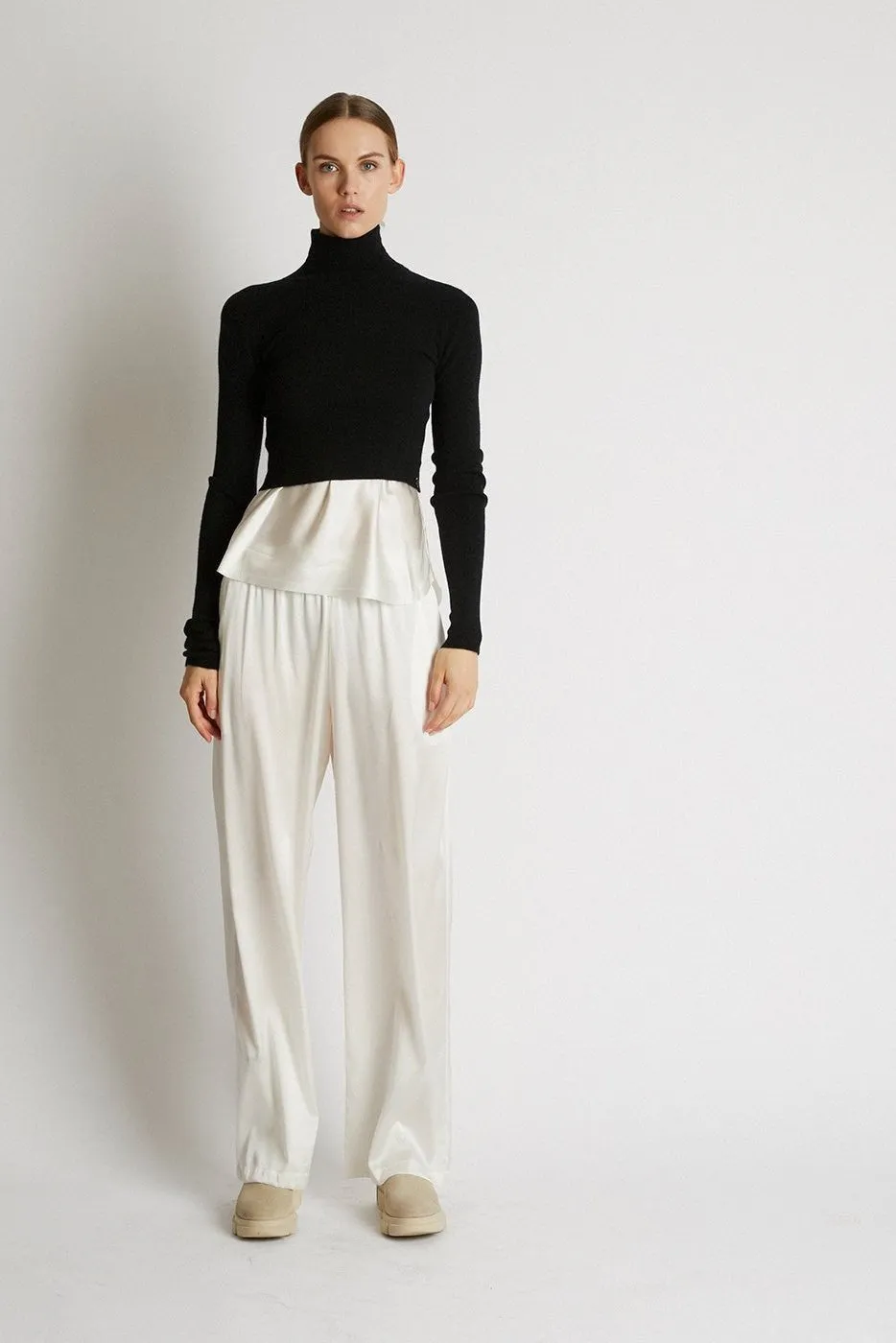   Beryll Cropped Turtleneck | Black