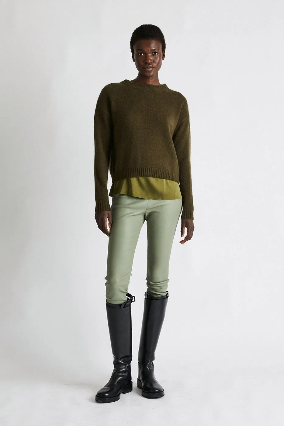   Beryll Holly Cashmere Sweater | Kelp Green