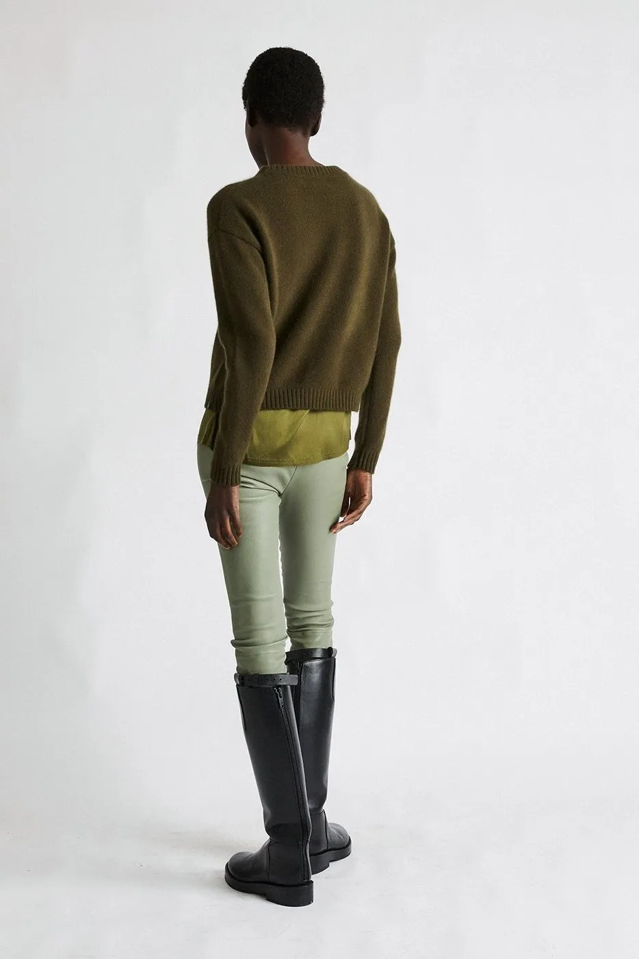   Beryll Holly Cashmere Sweater | Kelp Green