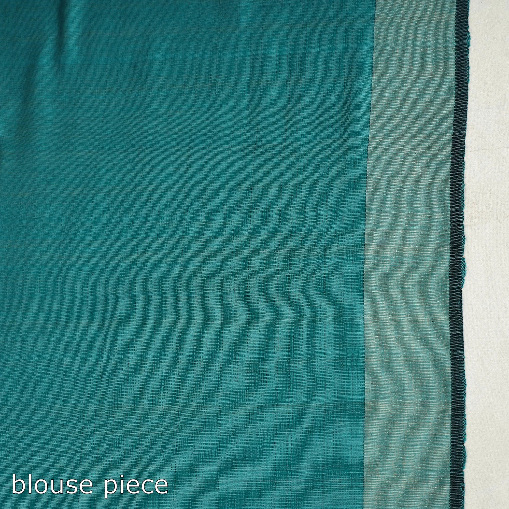 Blue - Bhagalpuri Handloom Desi Tussar Silk Zari Border Saree