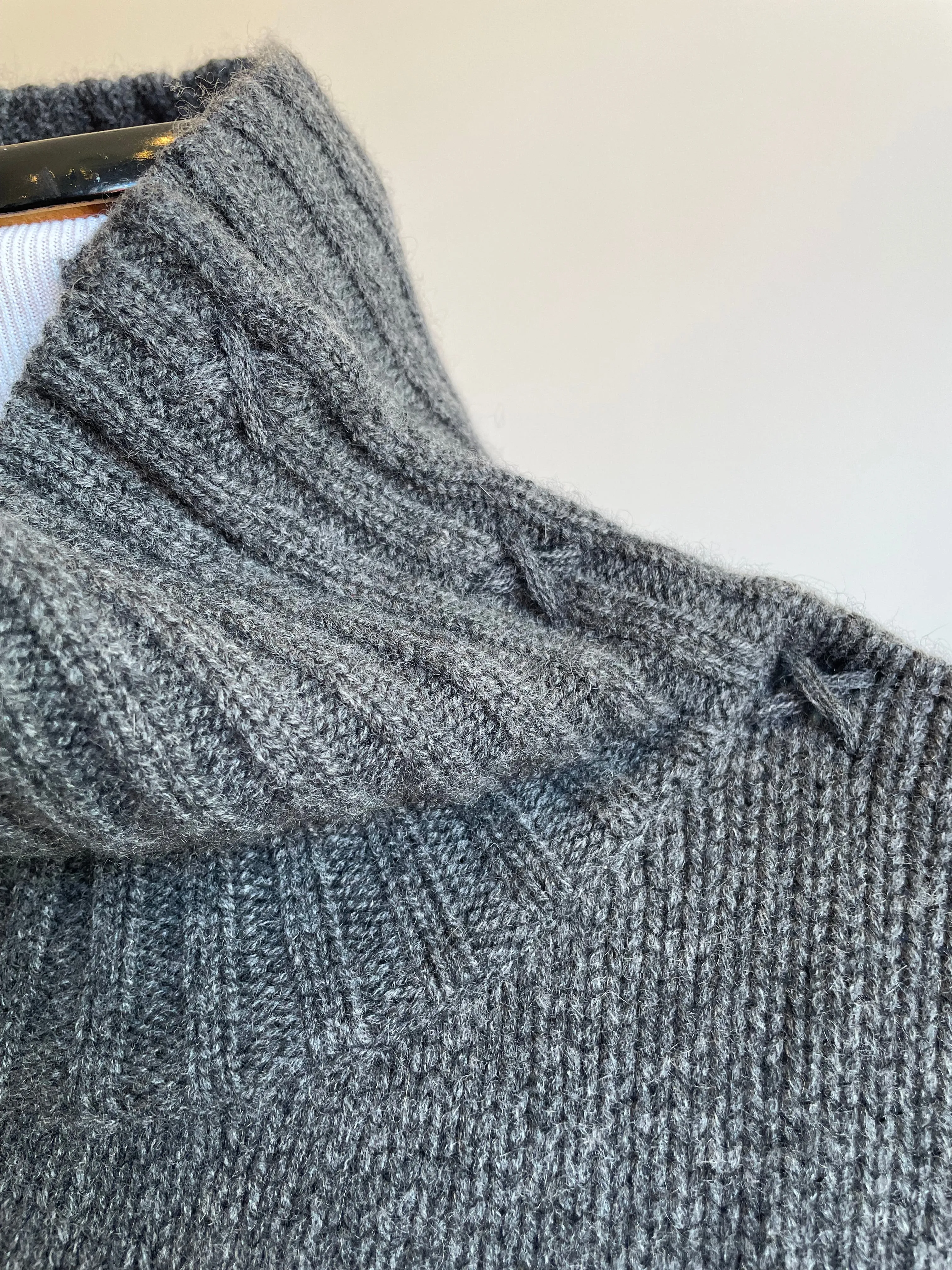 Cashmere Dark Grey Melange Turtleneck