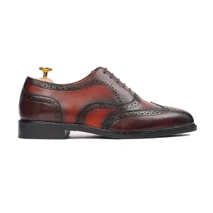 Coburg - Men's Burnished Oxblood Calf Leather Oxford Shoe