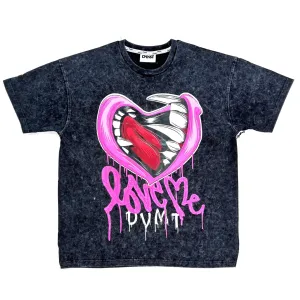 DVMT Love Me Oversized Acid Wash Graphic T-shirt