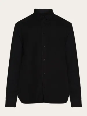 HARALD small owl oxford regular fit shirt - GOTS/Vegan - Black Jet