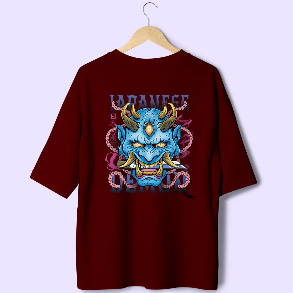 Japanese Demon (Back Print) Oversized T-Shirt