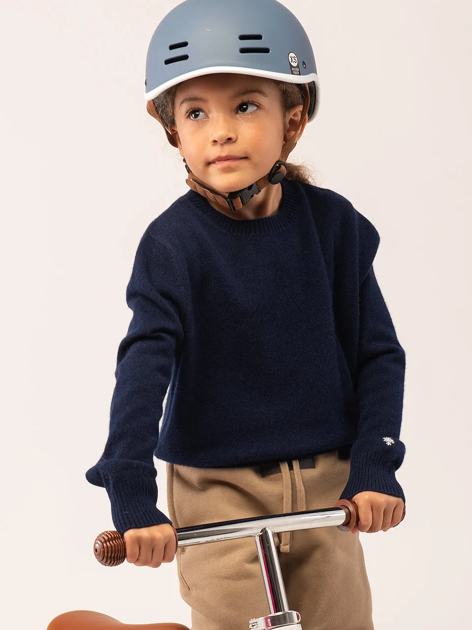 Kids Crew Neck Sweater_Navy