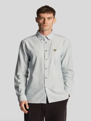 Lyle & Scott Stripe Oxford Shirt/Light Blue - New S24