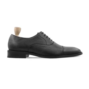 Plock - Men's Black Pebble Grain Leather Oxford Shoe