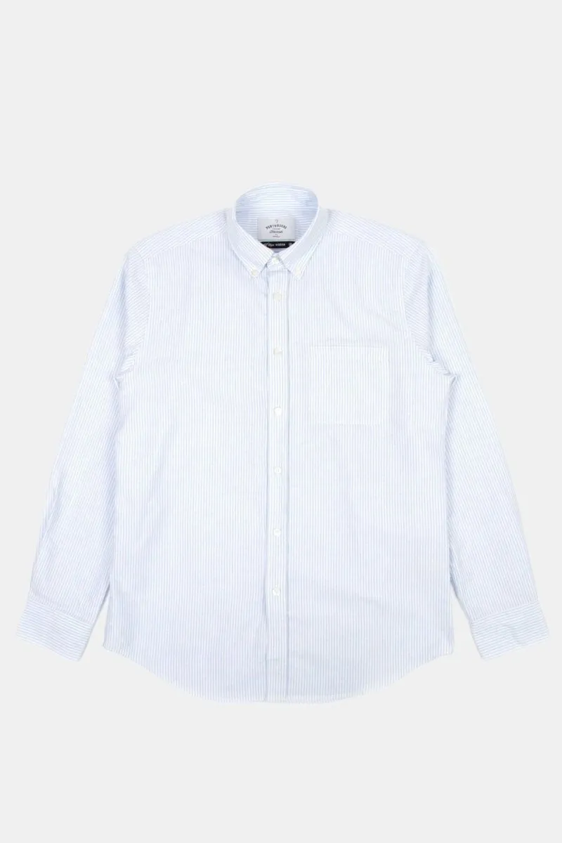 Portuguese Flannel Belavista Stripe Shirt (Sky)