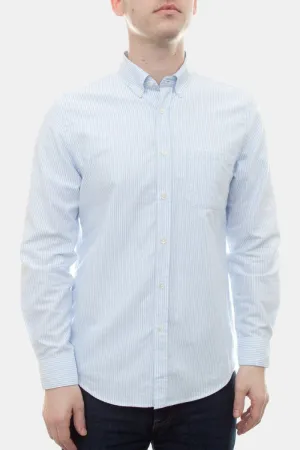 Portuguese Flannel Belavista Stripe Shirt (Sky)