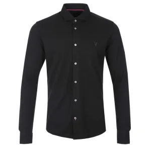 Psycho Bunny Austin Pique Oxford Shirt in Black