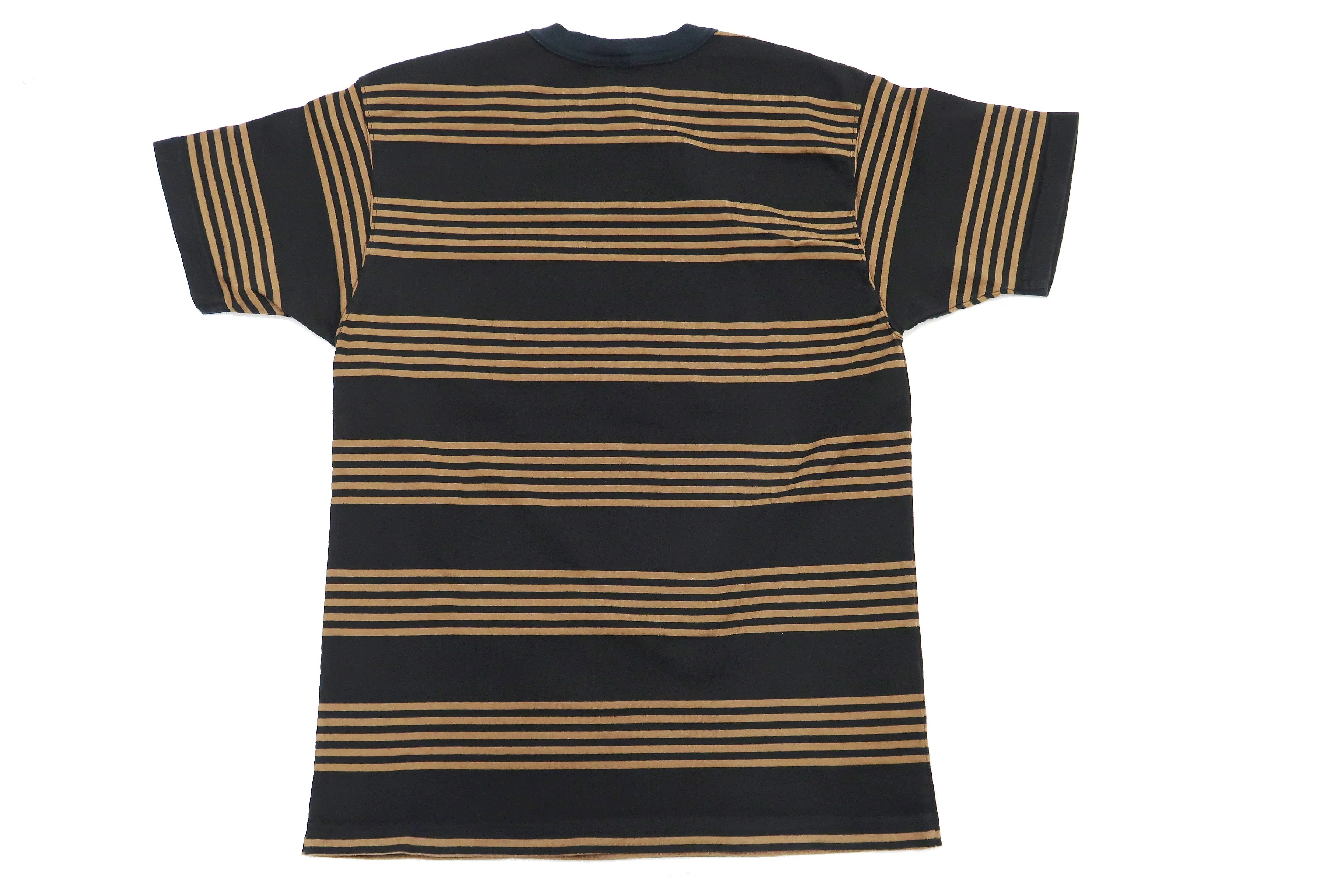 TOYS McCOY Striped T-Shirt Men's Steve McQueen Short Sleeve Stripe Tee TMC2342 051 Coyote-Brown/Black